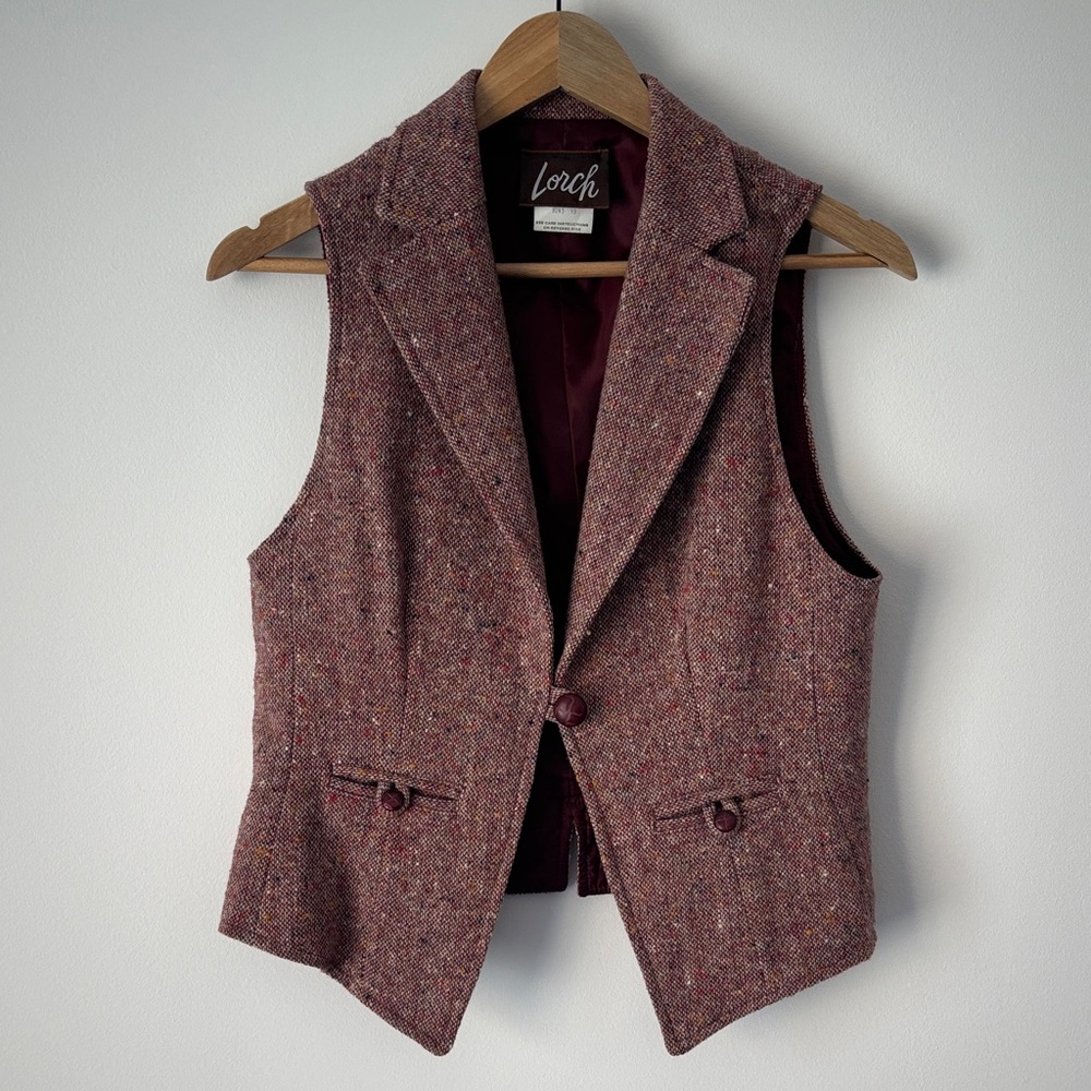 VINTAGE Lorch Vest in Burgundy